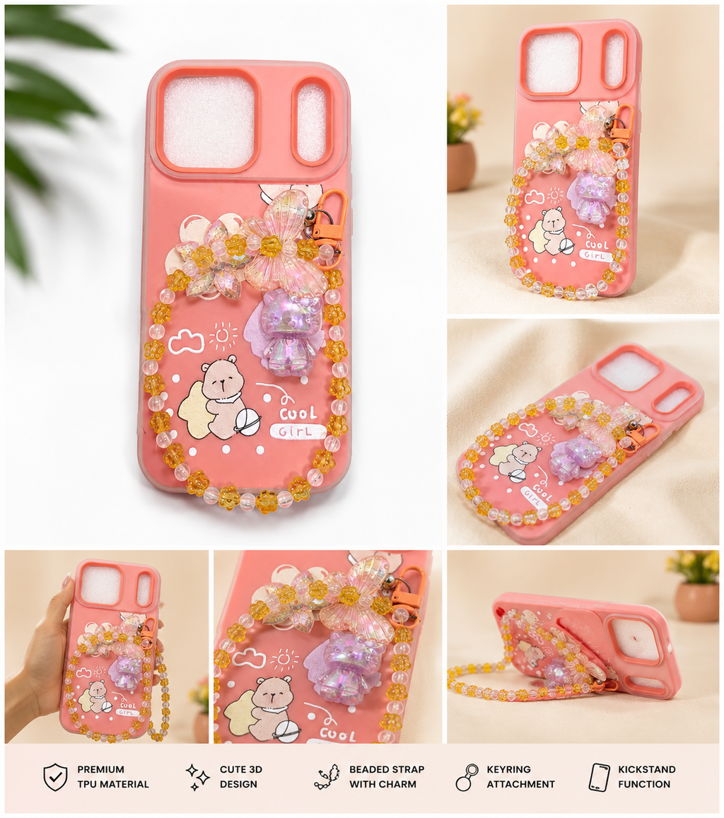 Orange charm phone case